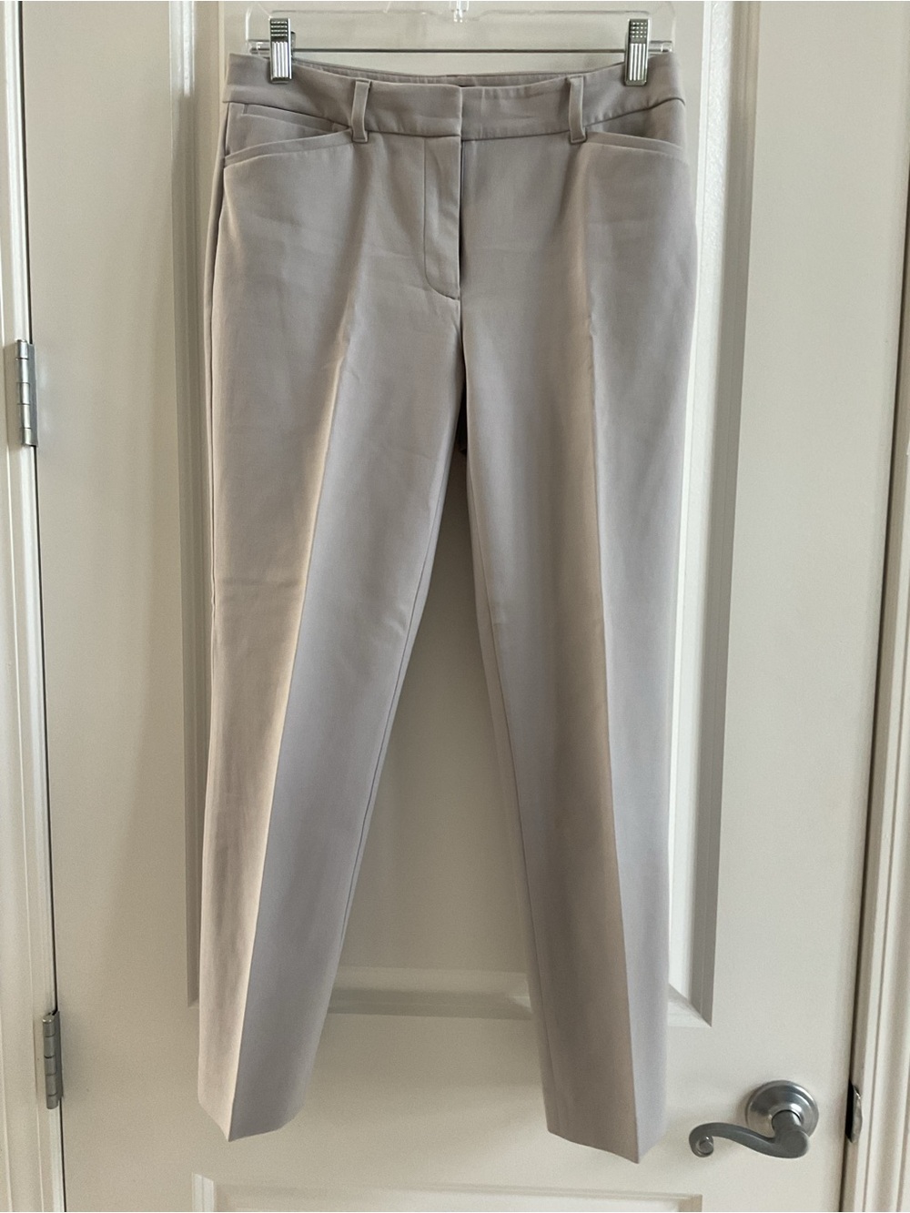 White House Black Market Light Gray Tailored Slim Fit Ankle Dress Pants